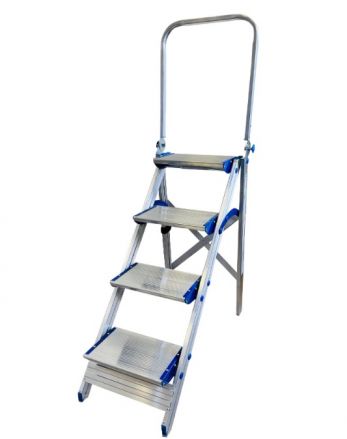 Schodki Drabex typ 8020 - 4 st. z poręczą (wys. rob. 2,93m)