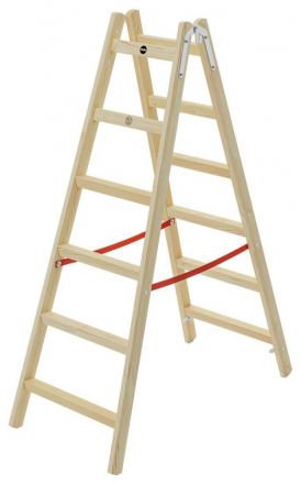 Drabina drewniana HAILO H60 ComfortLine 2x6 st (wys. rob. 3,03m)