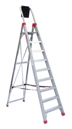 Drabina jednostronna aluminiowa Faraone Lady 9 st. (wys. rob. 3,97m)