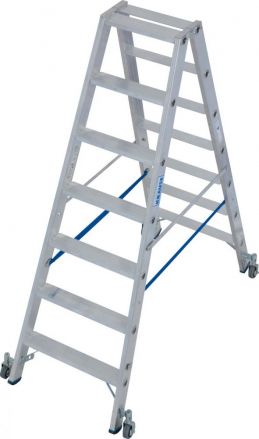 Drabina Krause Stabilo 2 x 7 st. (wys. rob. 3,20m) z rolkami