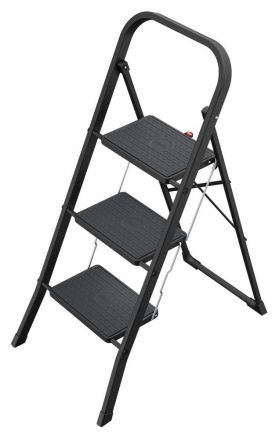 Schodki składane stalowe HAILO K44 BlackLine 3 st (wys. rob. 2,69m)