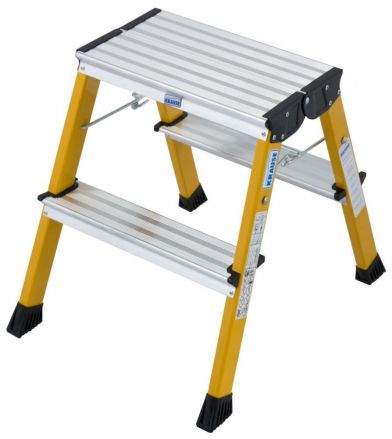 Drabina dwustronna Krause Rolly 2x2 st. (wys. rob. 2,45m) żółta