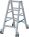 Drabina Krause Stabilo 2 x 4 st. (wys. rob. 2,50m) z rolkami