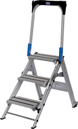 Schodki aluminiowe składane Krause Stabilo z poręczą