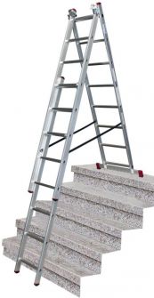 Drabina Krause Corda TR 3x8 z funkcją ust. na schodach (wys. rob. 5,40m)