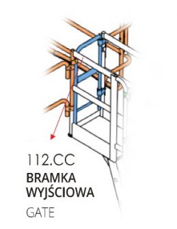 Bramka wyjściowa do drabin do obsługi pojazdów Faraone