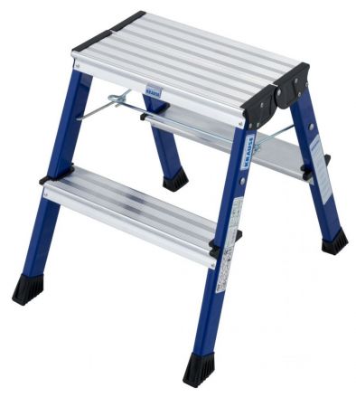 Drabina dwustronna Krause Rolly 2x2 st. (wys. rob. 2,45m) niebieska