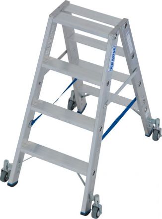 Drabina Krause Stabilo 2 x 4 st. (wys. rob. 2,50m) z rolkami